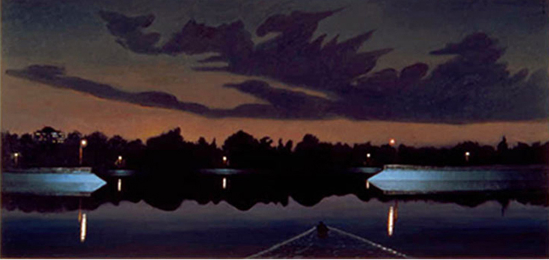 2002, oil on canvas, 35 x 72½ in. (Collection: Shawn K. Nelson)