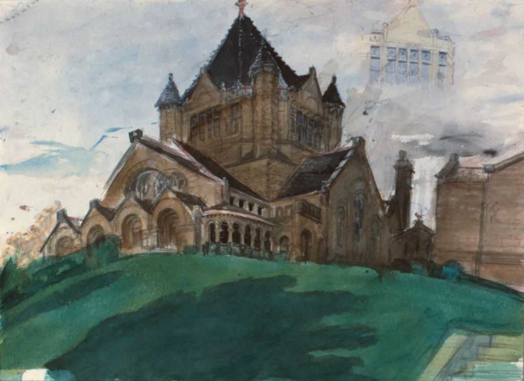 1984, watercolor, 22 x 30 in. (Collection: Rev. Maurine C. Waun)