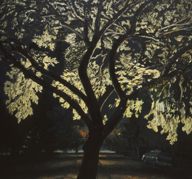 King Estate Tree, 1984, oil on canvas, 75 x 81 in., collection: Buchanan Ingersoll