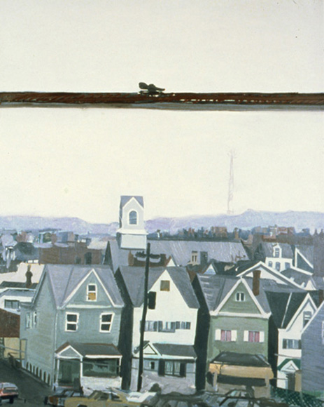 Good Morning Bloomfield, 1983, oil on canvas, 68 x 54 in., collection: Bill Robinson