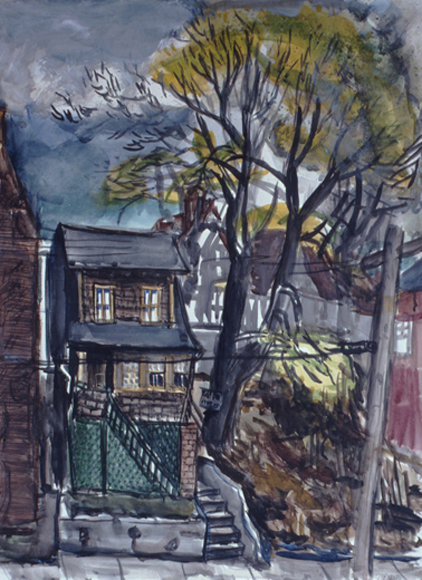 Old John’s House, 1976, watercolor, 30 x 22 in., collection: Private