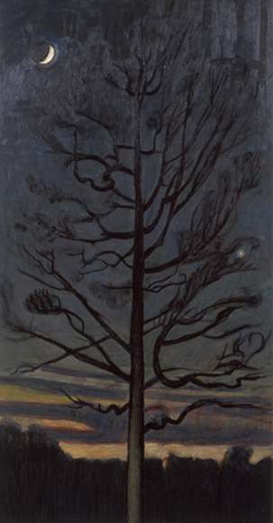 Pin Oak, 1988, oil on canvas, 89 x 46 ½ in.