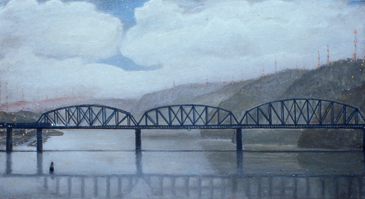 Near Aspinwall, 1994, oil on canvas, 17 ½ x 32 in., collection: Private