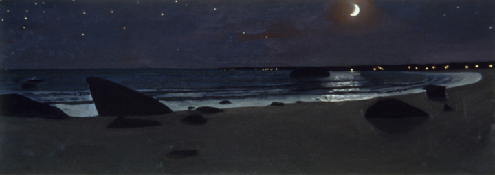Brayton’s Point II, 2001, oil on canvas, 21 x 65 in., collection: Private